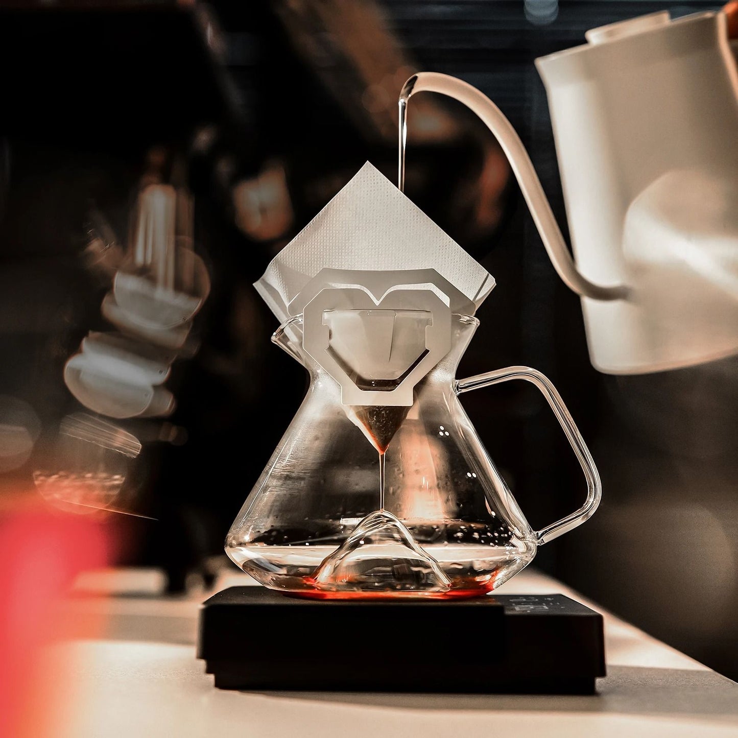 Borosilicate Glass Pour Over Coffee Server With Handle 360ml Or 600ml 3