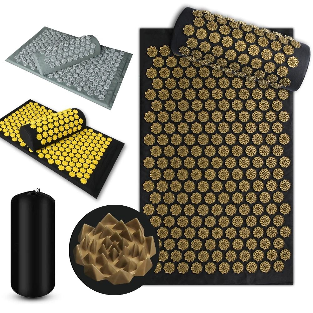 Shiatsu Acupressure Mat with Pillow for Relaxation and Pain Relief