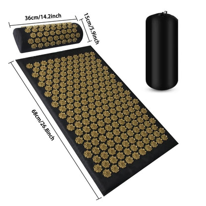 Shiatsu Acupressure Mat With Pillow For Relaxation And Pain Relief 4