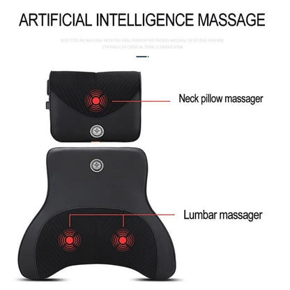 Car Massage Pillow With Heat And Vibration Neck And Lumbar Support 1