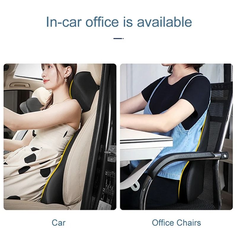 Car Massage Pillow With Heat And Vibration Neck And Lumbar Support 5