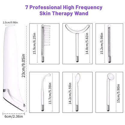 6in1 High Frequency Facial Machine Touch Panel For Skin Care  Acne Treatment 4