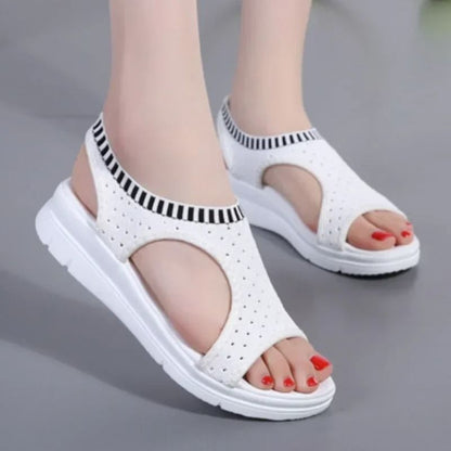 Plus Size Wedge Summer Sandals Women Breathable Comfort Platform Walking Shoes