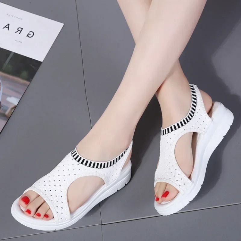 Plus Size Wedge Summer Sandals Women Breathable Comfort Platform Walking Shoes 3
