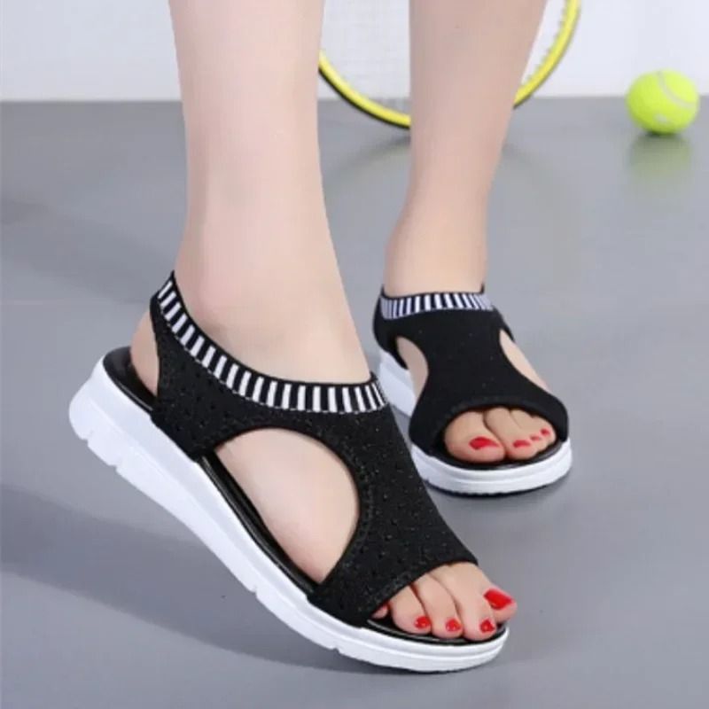 Plus Size Wedge Summer Sandals Women Breathable Comfort Platform Walking Shoes 4