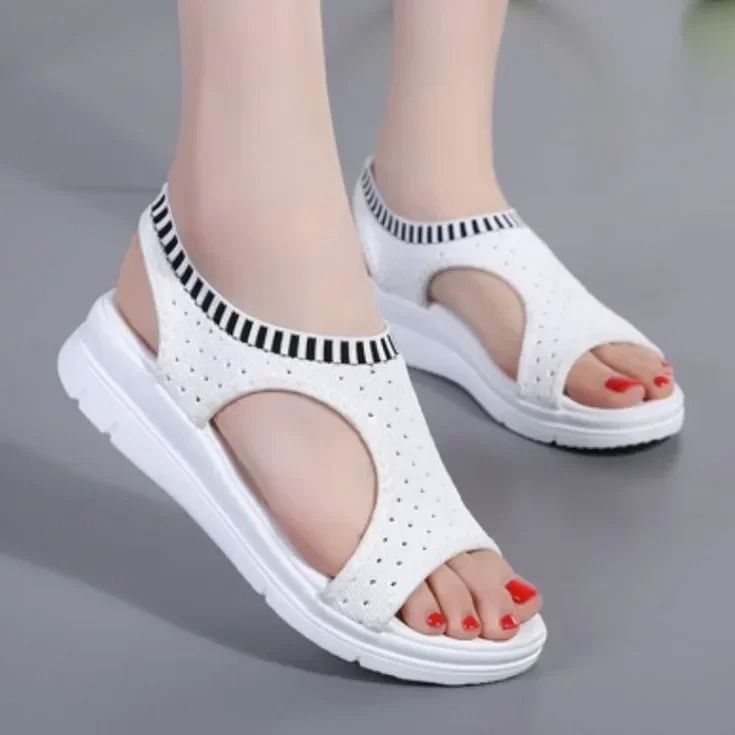 Plus Size Wedge Summer Sandals Women Breathable Comfort Platform Walking Shoes 6