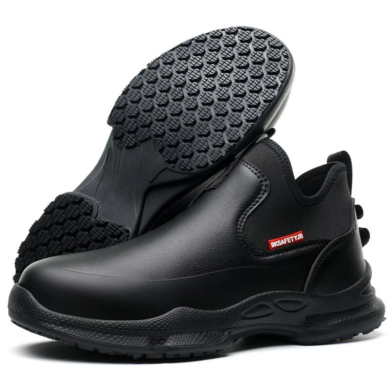 Non Slip Waterproof Work Shoes For Men Lightweight Anti Skid Kitchen And Safety Sneakers 2