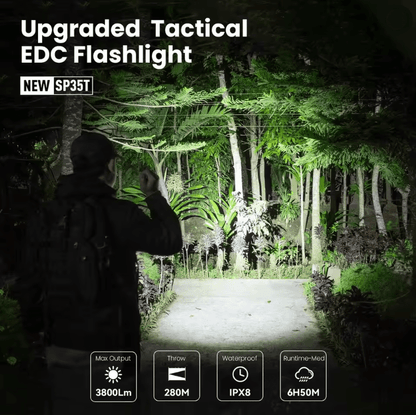 Sofirn SP35T Tactical Flashlight 3800 Lumen USB C Rechargeable Torch 2