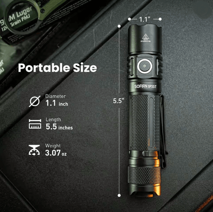 Sofirn SP35T Tactical Flashlight 3800 Lumen USB C Rechargeable Torch 3