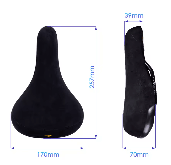 Comfort Bicycle Saddle With Embroidered Logo And 8mm Rail Support 1