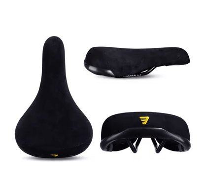 Comfort Bicycle Saddle With Embroidered Logo And 8mm Rail Support 3