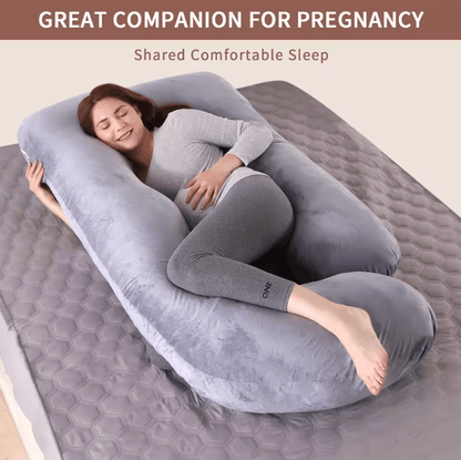 G Shaped Pregnancy Pillow Full Body Maternity Support with Removable Cover