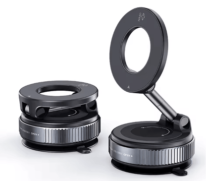 Electric Vacuum Magnetic Car Phone Holder With Foldable Stand 3