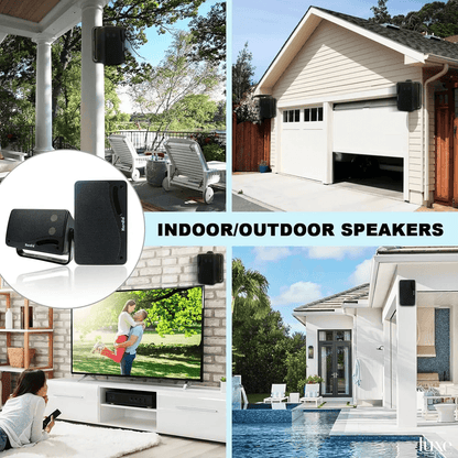 Herdio 35 Inch Passive Outdoor Waterproof Wall Mount Speakers 200W 1