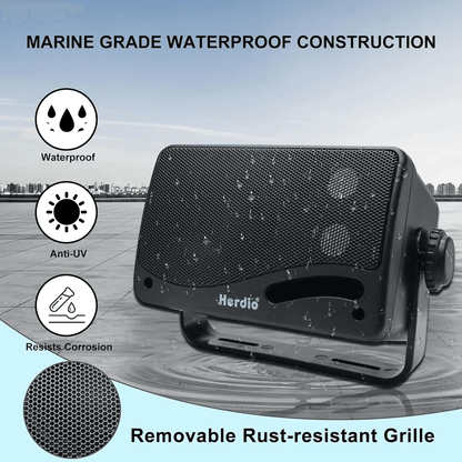 Herdio 35 Inch Passive Outdoor Waterproof Wall Mount Speakers 200W 2