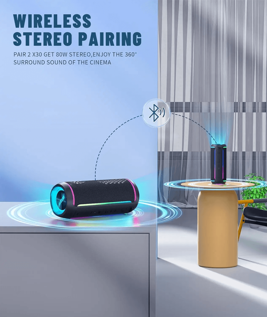 Ortizan X30 Portable Bluetooth Speaker With Bass Boost And Waterproof Design 2