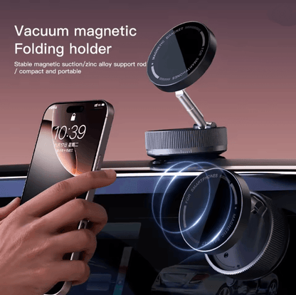 Vacuum Suction Magnetic Phone Holder With 360 Rotation And Foldable Design 1