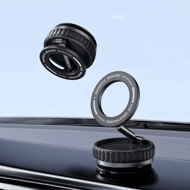 Vacuum Suction Magnetic Phone Holder With 360 Rotation And Foldable Design 3