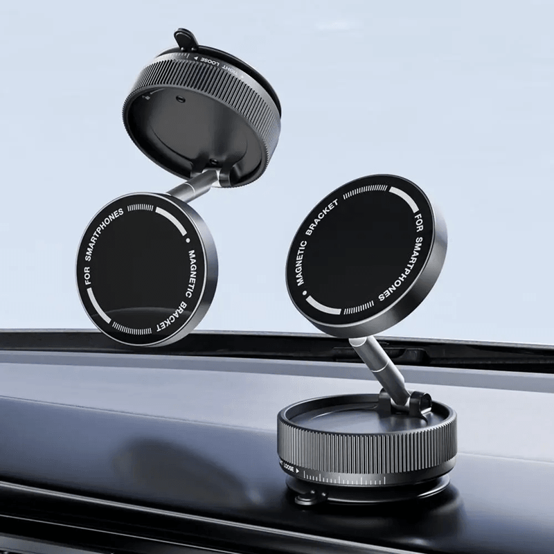 Vacuum Suction Magnetic Phone Holder With 360 Rotation And Foldable Design 5