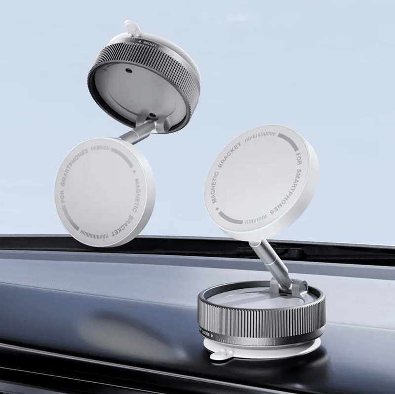 Vacuum Suction Magnetic Phone Holder With 360 Rotation And Foldable Design 6