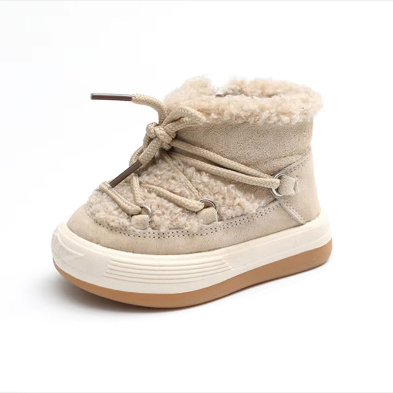 Warm Plush Rubber Sole Baby Boots Autumn Winter Toddler Kids Sneakers Infant Shoes Fashion Little Boys Girls Boots
