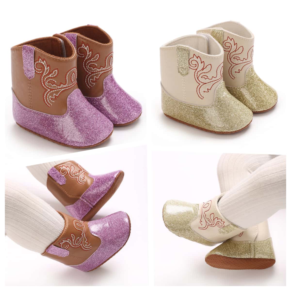 Baby Fashion Booties Spring Autumn Sequined Shoes Soft-Sole First Walkers Stylish Toddler Footwear Gift Idea