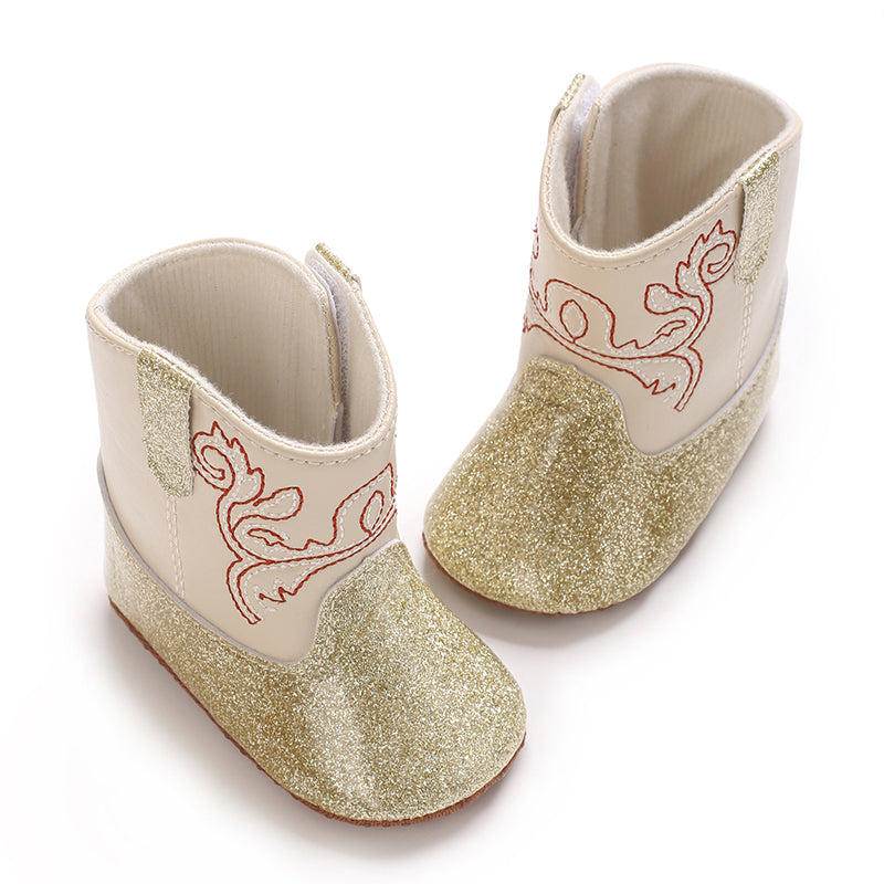 Baby Fashion Booties Spring Autumn Sequined Shoes Soft-Sole First Walkers Stylish Toddler Footwear Gift Idea