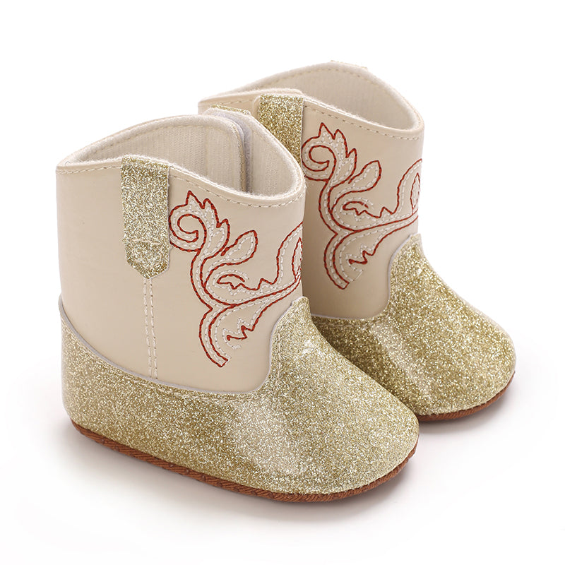 Baby Fashion Booties Spring Autumn Sequined Shoes Soft-Sole First Walkers Stylish Toddler Footwear Gift Idea