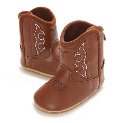Fashion High Quality Cute Printed Baby Boots 0-18M Spring Autumn Soft PU Sole Newborn Walking Shoes Gift Idea