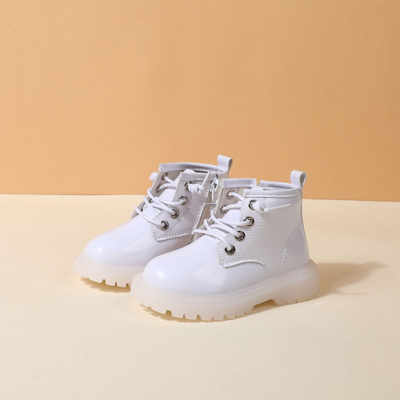 New Spring Baby Boots For Girls Leather Waterproof, Boys Rubber Ankle Boots Non Slip, Soft Sole Fashion Toddler Kids
