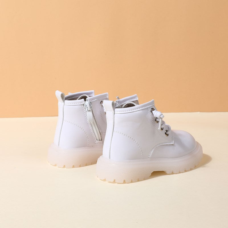 New Spring Baby Boots For Girls Leather Waterproof, Boys Rubber Ankle Boots Non Slip, Soft Sole Fashion Toddler Kids