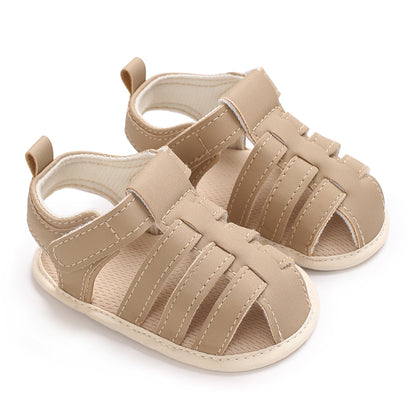Lightweight Comfortable Baby Boys Sandals, Casual Solid Color Breathable Anti-Slip Shoes for Indoor Outdoor Toddler
