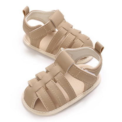 Lightweight Comfortable Baby Boys Sandals, Casual Solid Color Breathable Anti-Slip Shoes for Indoor Outdoor Toddler