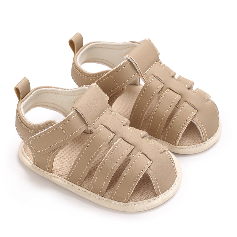 Lightweight Comfortable Baby Boys Sandals, Casual Solid Color Breathable Anti-Slip Shoes for Indoor Outdoor Toddler