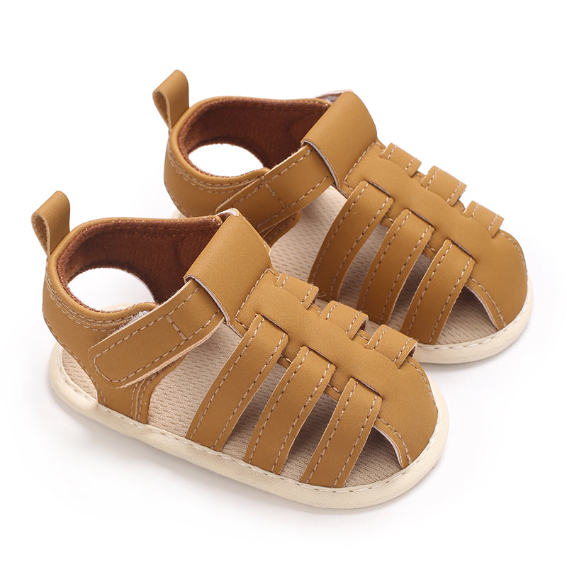 Lightweight Comfortable Baby Boys Sandals, Casual Solid Color Breathable Anti-Slip Shoes for Indoor Outdoor Toddler