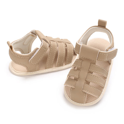 Lightweight Comfortable Baby Boys Sandals, Casual Solid Color Breathable Anti-Slip Shoes for Indoor Outdoor Toddler