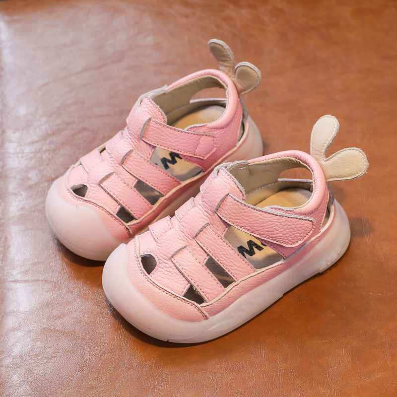 Genuine Leather Baby Girls Boys Sandals, Summer Infant Toddler Shoes, Soft-soled School Kids Casual Shoes & Childrens