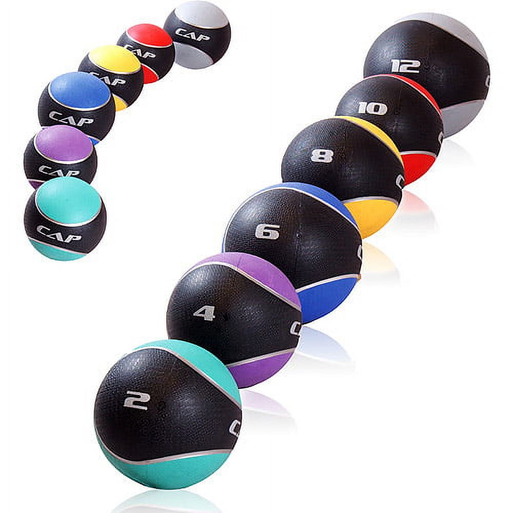 10lb Red Rubber Medicine Ball Textured Grip Strength Training CrossFit Gym Workouts Durable And Hig 2
