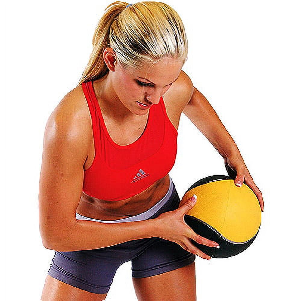 10lb Red Rubber Medicine Ball Textured Grip Strength Training CrossFit Gym Workouts Durable And Hig 3