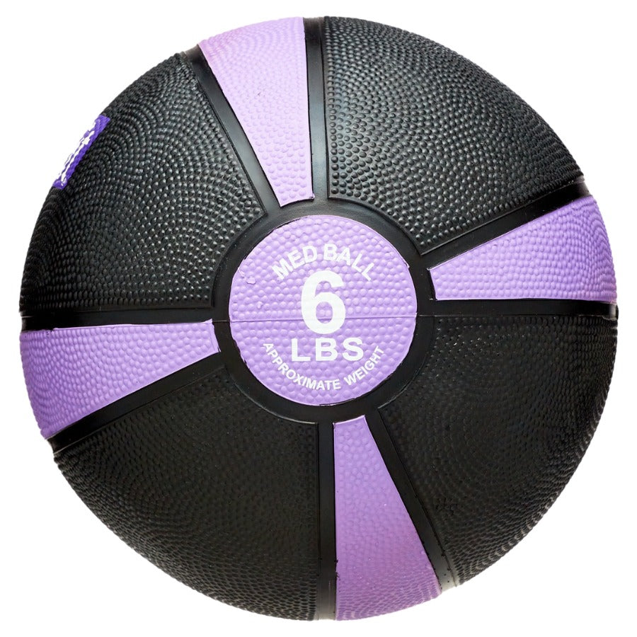 Medicine Ball Training Manual Set, 6 lb Textured Medicine Ball with Exercise Guide, Strength Training Workout Ball