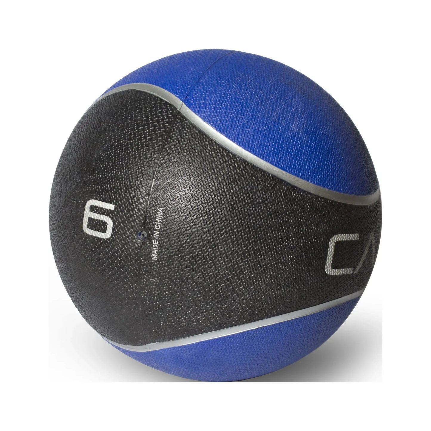 6 pound rubber exercise ball with a unique textured grip surface for better control, stability & fitness, latex free