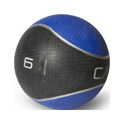 6 pound rubber exercise ball with a unique textured grip surface for better control, stability & fitness, latex free