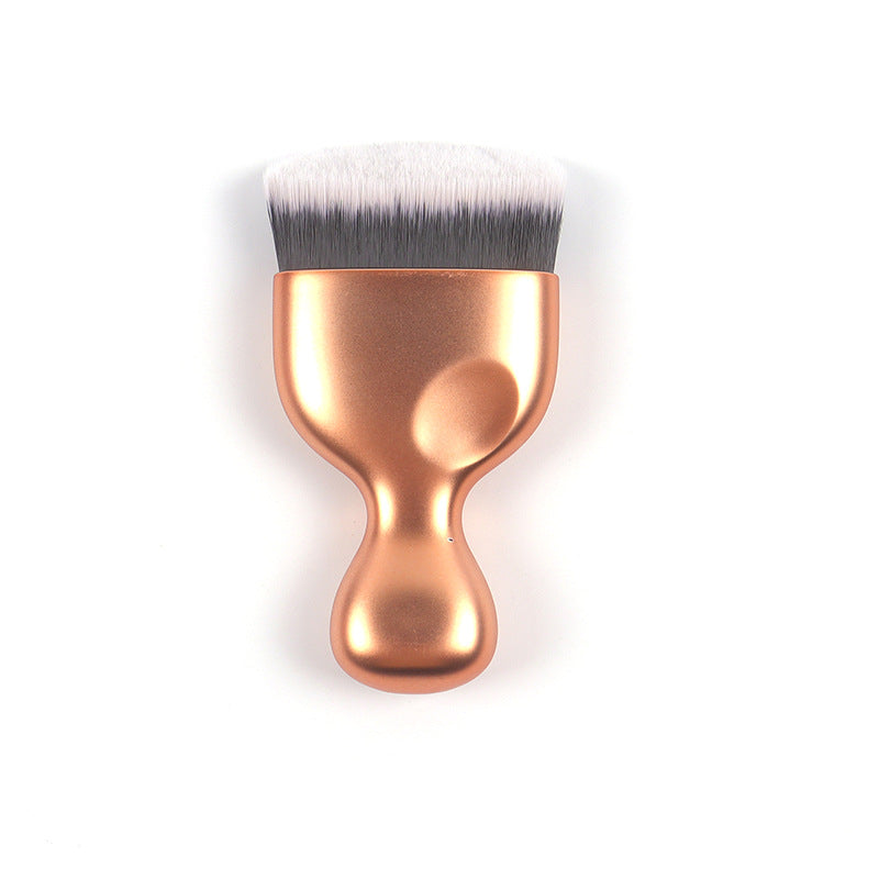 Big Angled Foundation Makeup Brushes Portable Cosmetic Tools, Liquid Bronzer Make up Brushes, Wavy Powder Face Essential