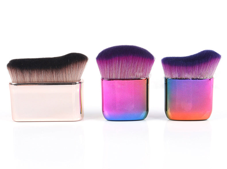 Big Angled Foundation Makeup Brushes Portable Cosmetic Tools, Liquid Bronzer Make up Brushes, Wavy Powder Face Essential