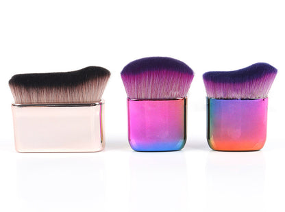 Big Angled Foundation Makeup Brushes Portable Cosmetic Tools, Liquid Bronzer Make up Brushes, Wavy Powder Face Essential