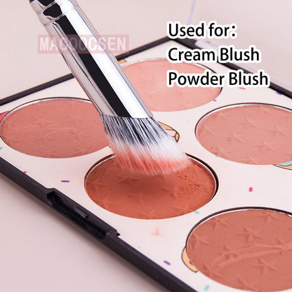 Angled Blush Brush Duo Fiber Goat Hair Stippling Diffusion Powder Liquid Blusher Makeup Brush Beaut 3