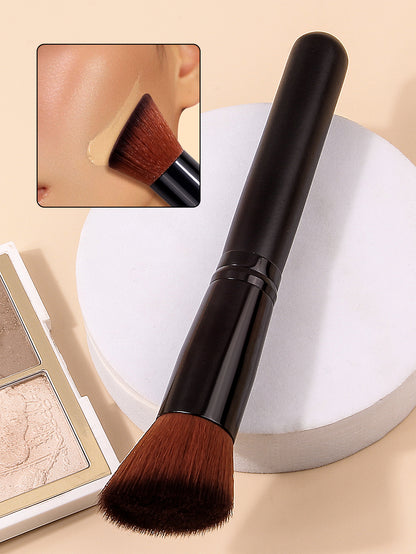 Angled Foundation Blush Brush Multipurpose Tool for Liquid Cream and Powder, Beginner Friendly Travel Essential Makeup