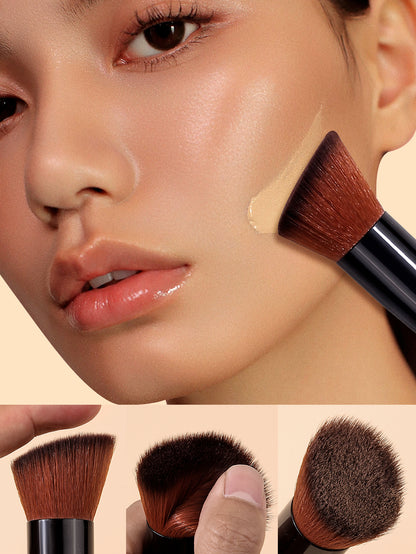Angled Foundation Blush Brush Multipurpose Tool for Liquid Cream and Powder, Beginner Friendly Travel Essential Makeup