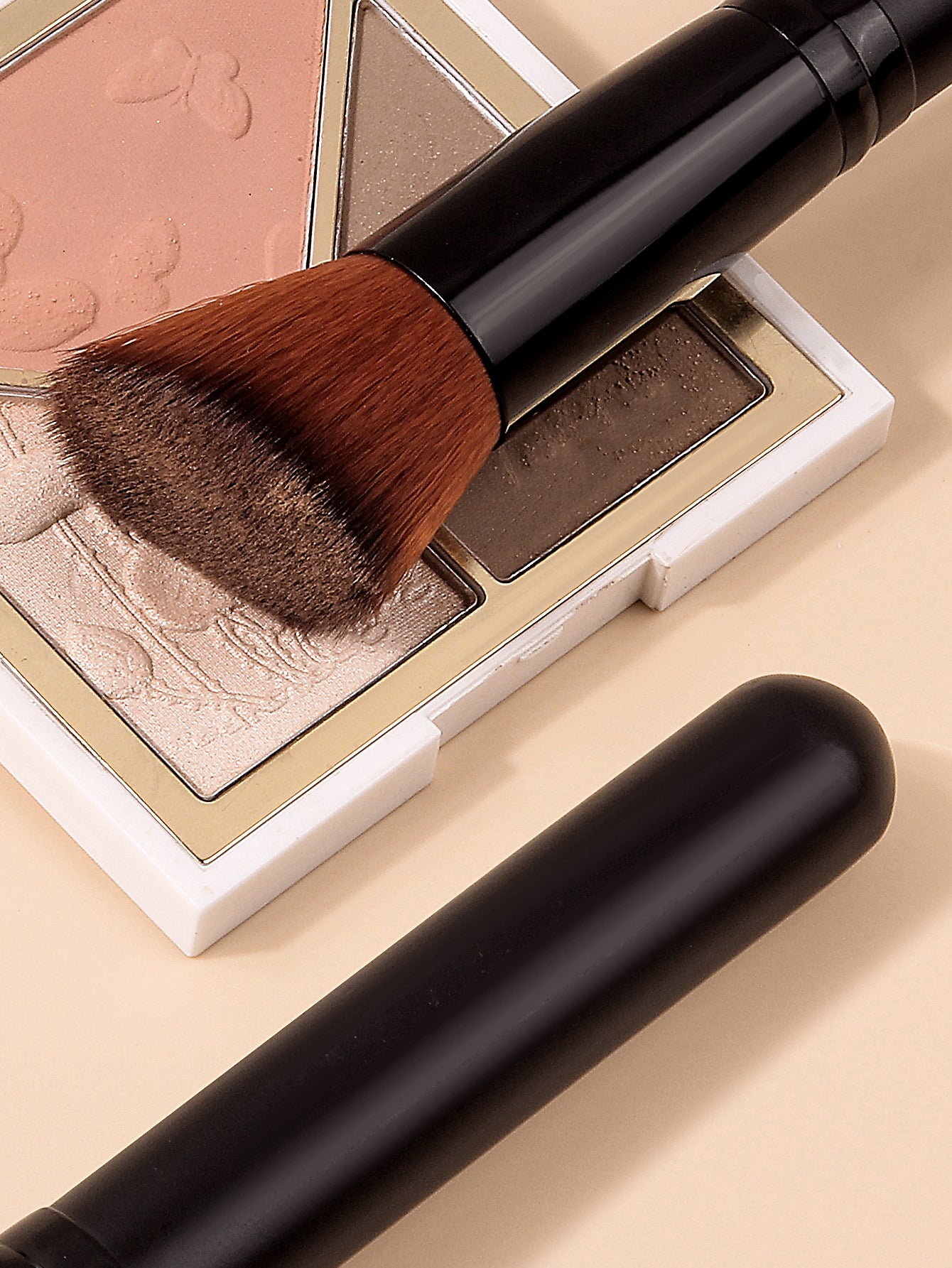 Angled Foundation Blush Brush Multipurpose Tool for Liquid Cream and Powder, Beginner Friendly Travel Essential Makeup