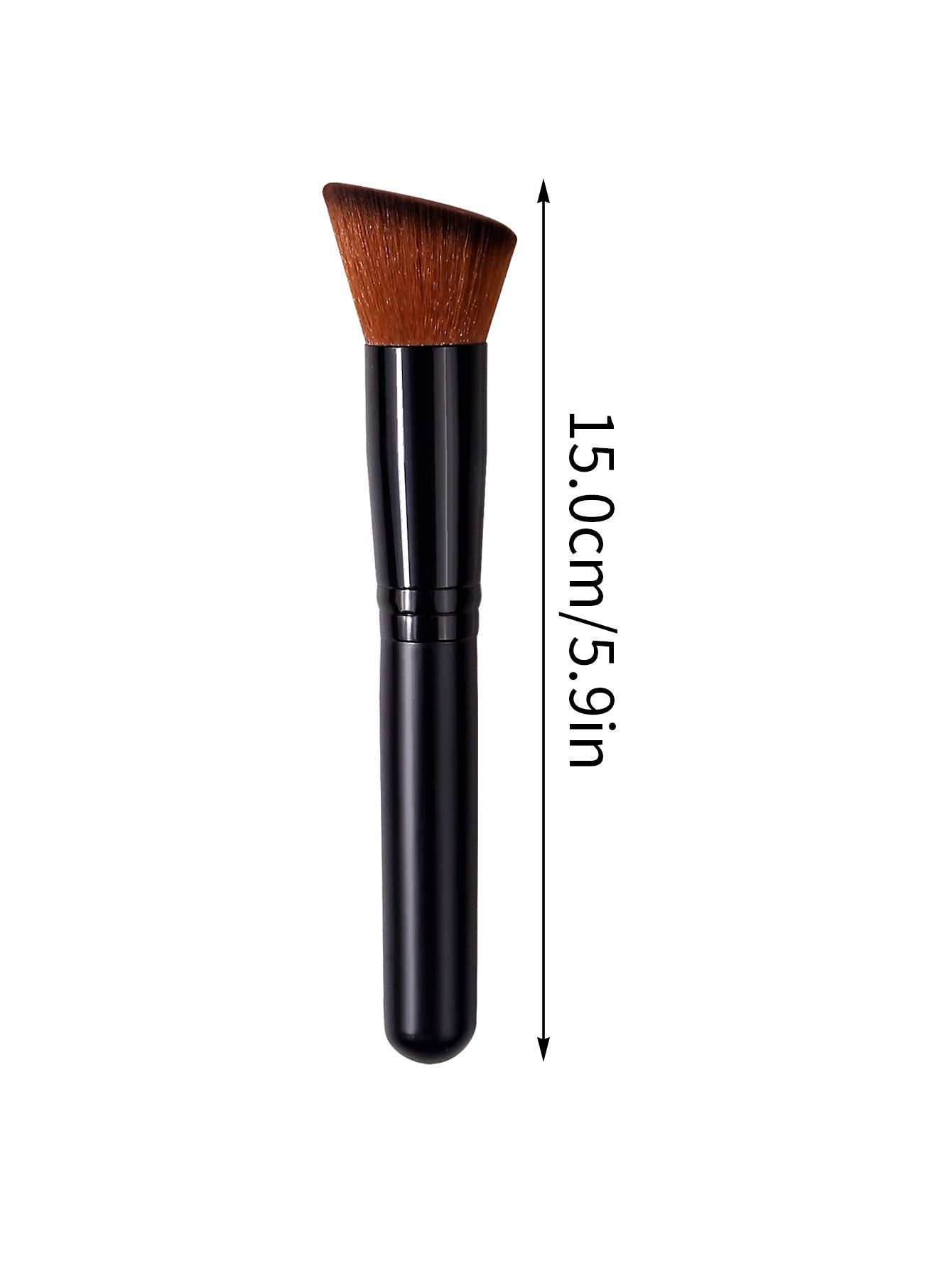 Angled Foundation Blush Brush Multipurpose Tool for Liquid Cream and Powder, Beginner Friendly Travel Essential Makeup